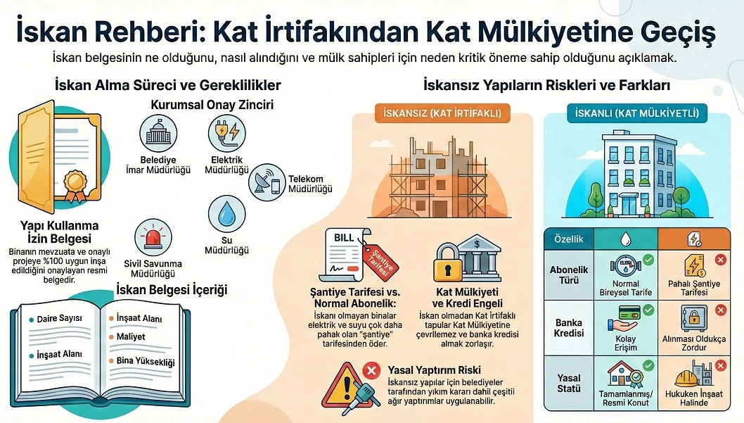 İskan Nedir? Kat İrtifakı Kat Mülkiyetine Nasıl Çevrilir? Ev Alacaklar İçin Kapsamlı Rehber