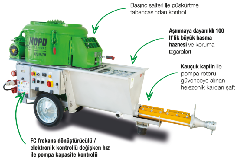 MOPU WP5 VS/PM Helezon Pompalı Sıva Makinesi