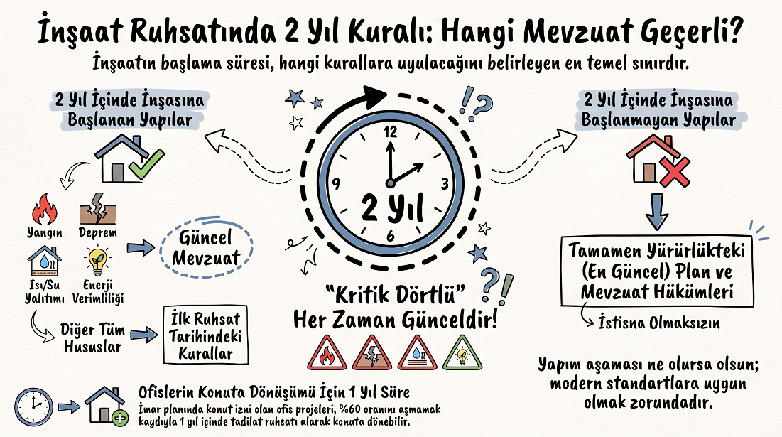 İnşaat Ruhsatı Yenilemede 2 Yıl Kuralı: Deprem, Yangın ve Yalıtım Şartlarında Yeni Dönem