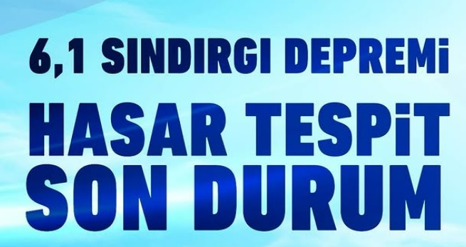 Balıkesir Sındırgı Depreminin Hasar Tespiti Tamamlandı