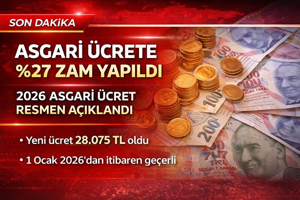 Asgari Ücrete %27 Zam Yapıldı: 2026 Asgari Ücret Tutarı Resmen Açıklandı
