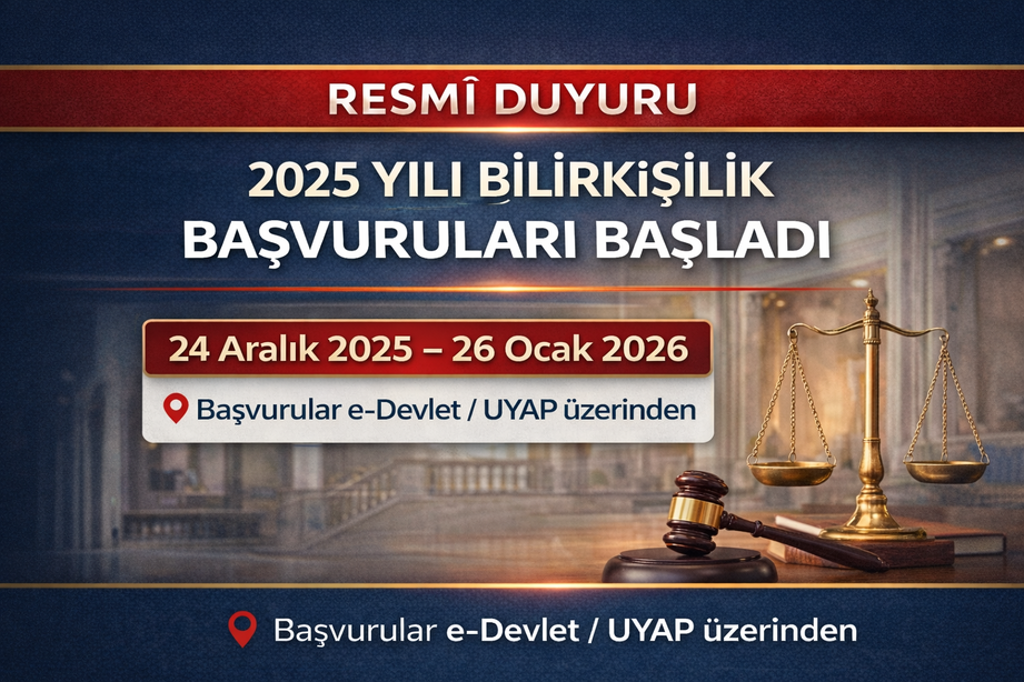 2025 Yılı Bilirkişilik Başvuruları Başlıyor: Başvuru Takvimi ve Şartlar Açıklandı