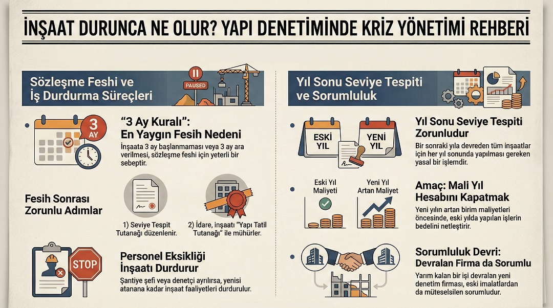 Yapı Denetimde Kriz Yönetimi: Sözleşme Feshi, İş Durdurma ve Yıl Sonu Seviye Tespit Süreçlerini Sizin İçin Derledik görseli